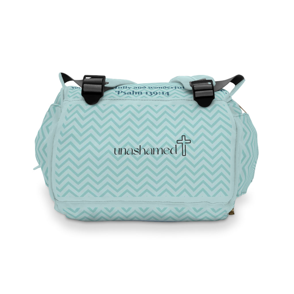 Boys Crocodile Baby Diaper Backpack with "Psalm 139:14" Scripture