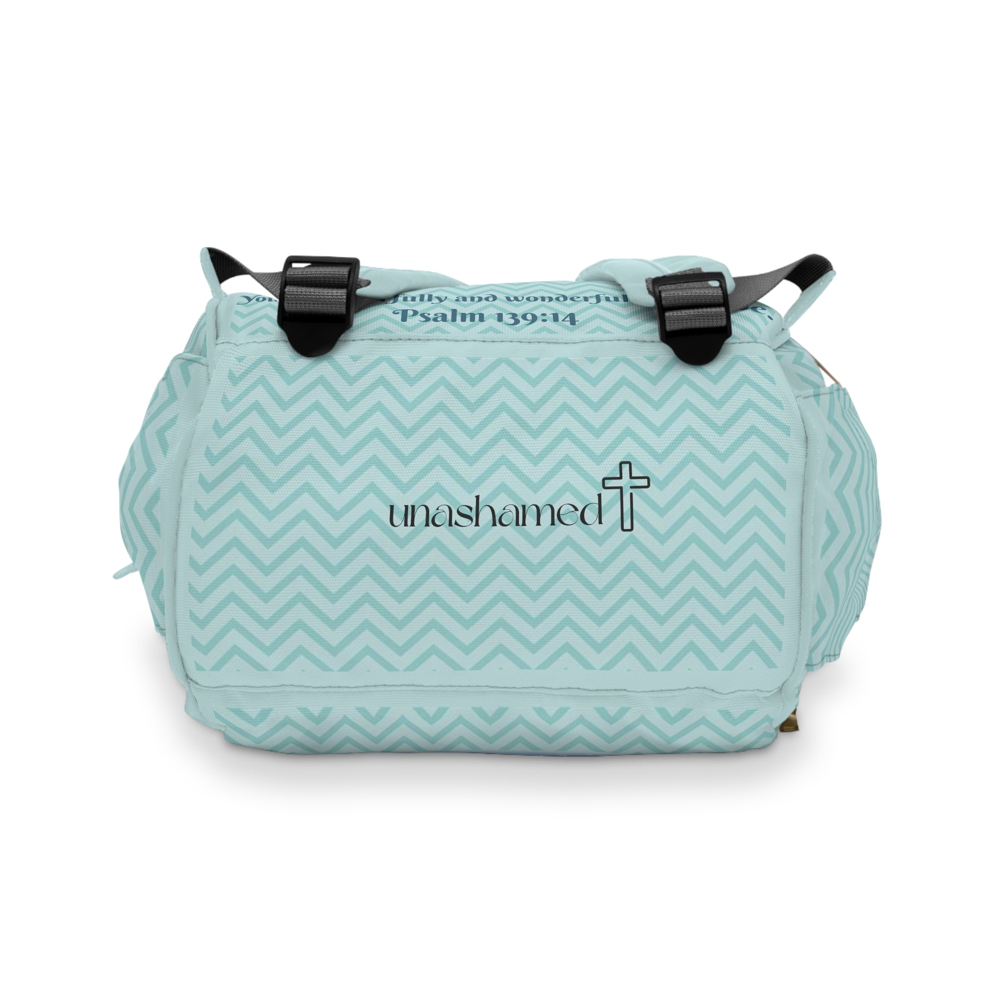 Boys Crocodile Baby Diaper Backpack with "Psalm 139:14" Scripture