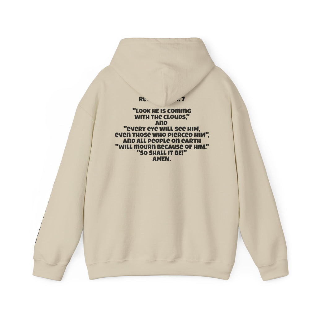 Men & Women Hoodie (Unisex) - Revolation 1: 7 Cross Hoodie | Bible Verse Scripture