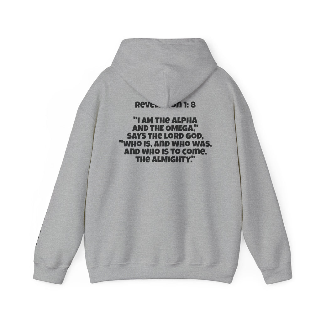Men & Women Hoodie (Unisex) - Revolation 1: 8 Cross Hoodie | Bible Verse Scripture