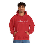 Men & Women Hoodies (Unisex) - I am UNASHAMED white font