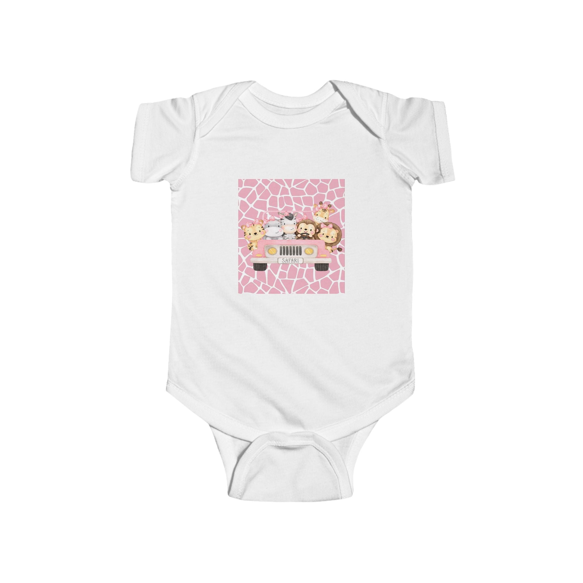 Girls Safari Infant Bodysuit with "Psalm 46:5" Scripture