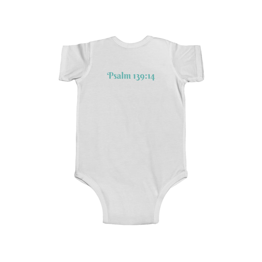 Boys Dinosaur Infant Bodysuit  with "Psalm 139:14" Scripture