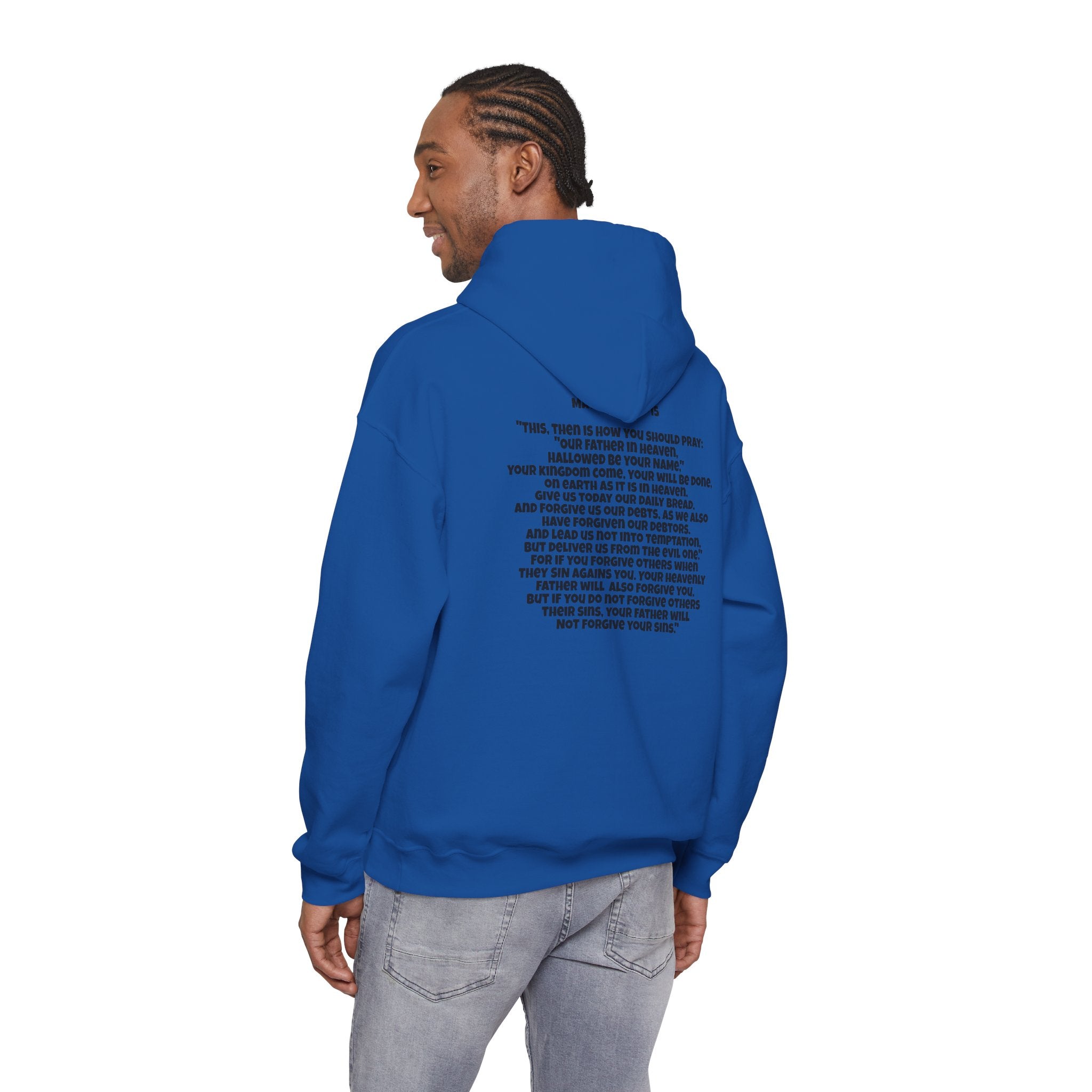 Men & Women Hoodie (Unisex) - Matthew 6: 9-15 Cross Hoodie | Bible Verse Scripture