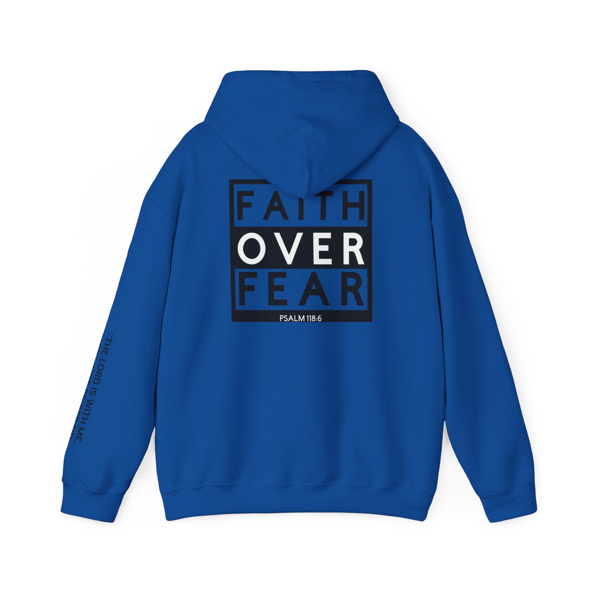 Men Hoodie - Psalm 118:6 | FAITH OVER FEAR