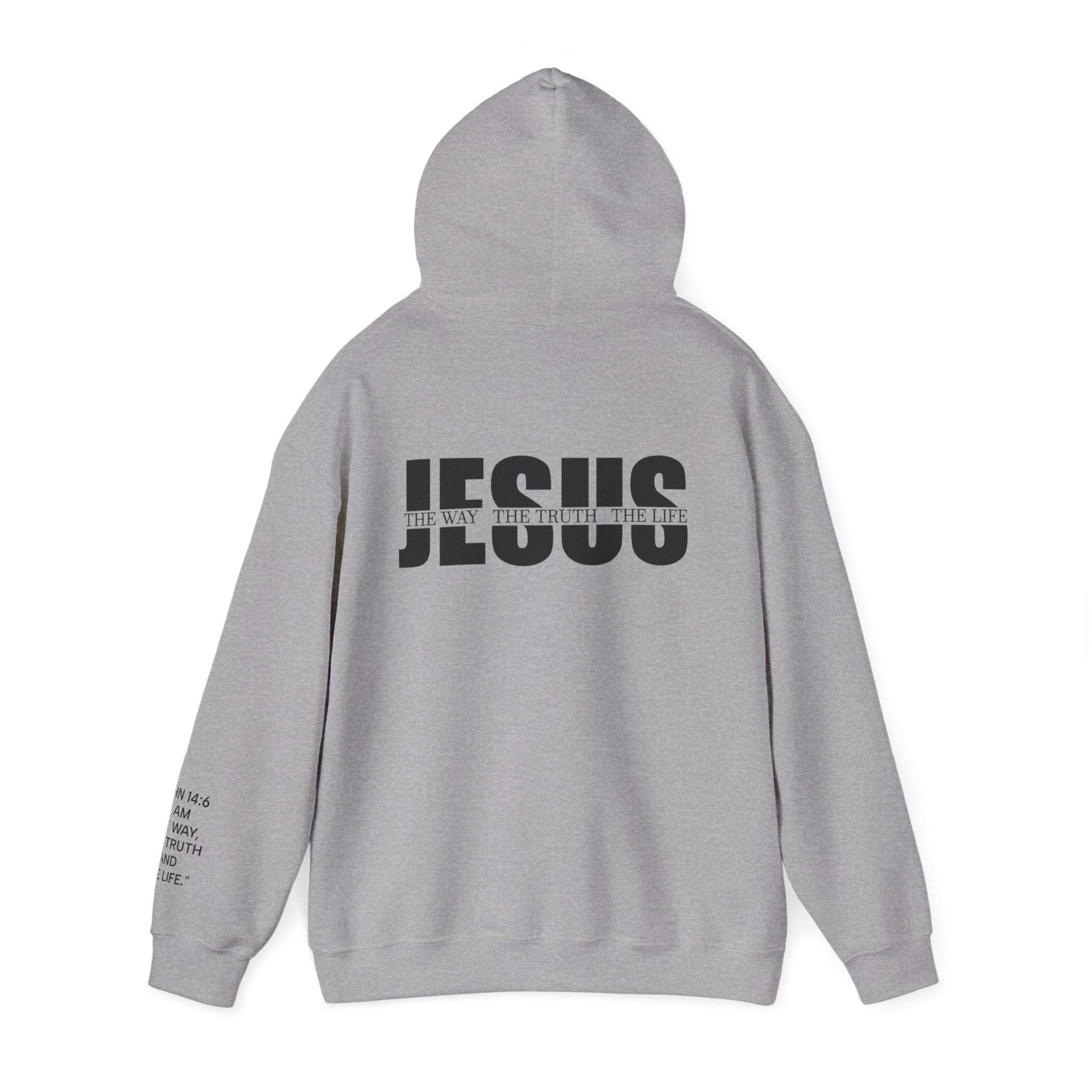 Men Hoodie - John 14:6 | JESUS THE WAY THE TRUTH THE LIFE