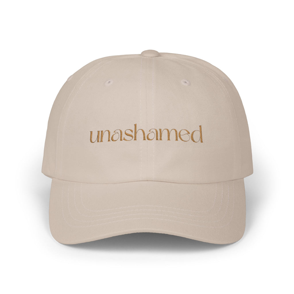 Men & Women CAP | UNASHAMED (beige font)