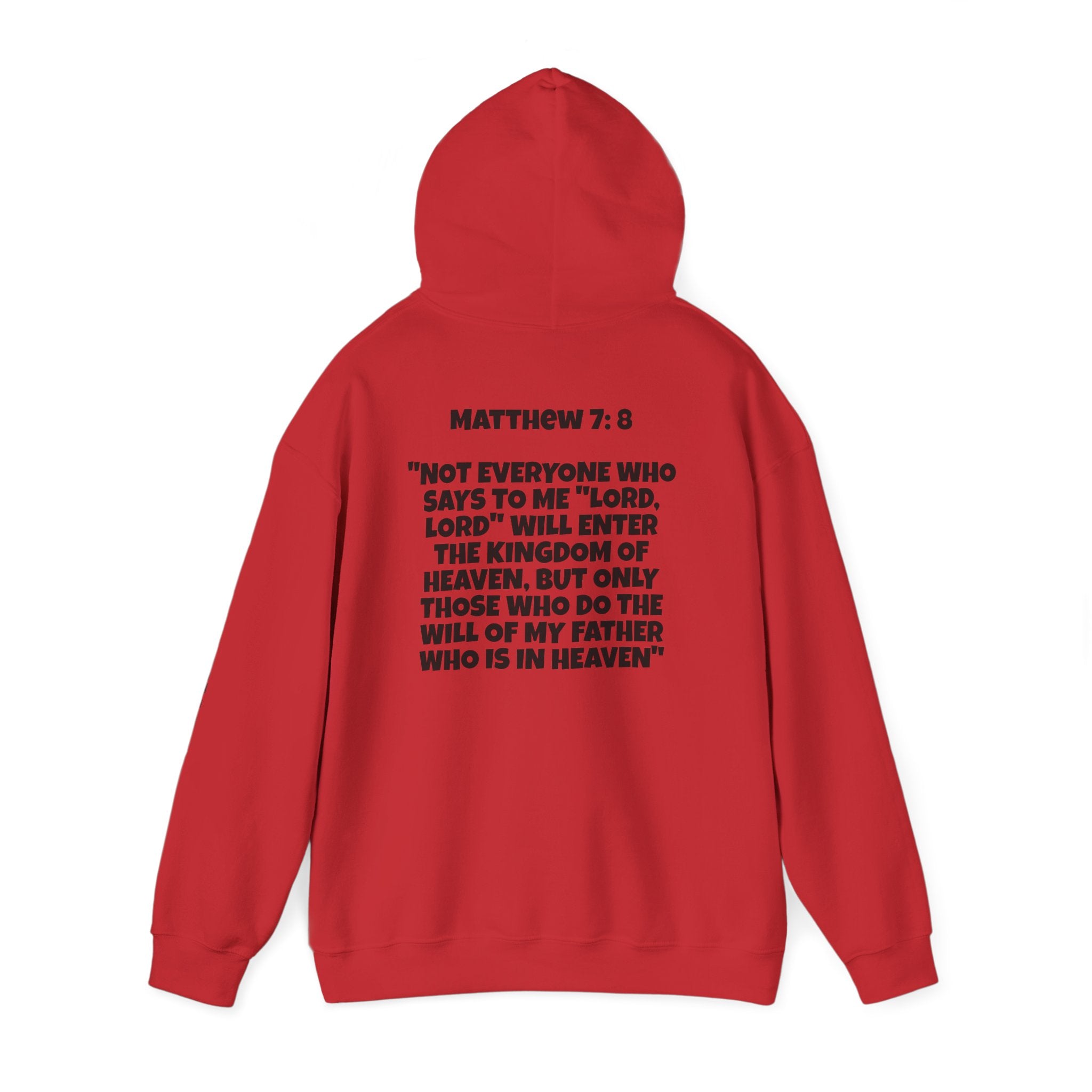 Men & Women Hoodies (Unisex) - Matthew 7: 8 Cross Hoodie | Bible Verse Scripture