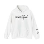BEYOUtiful Hoodie | Faith Christian Heart Sleeve Design