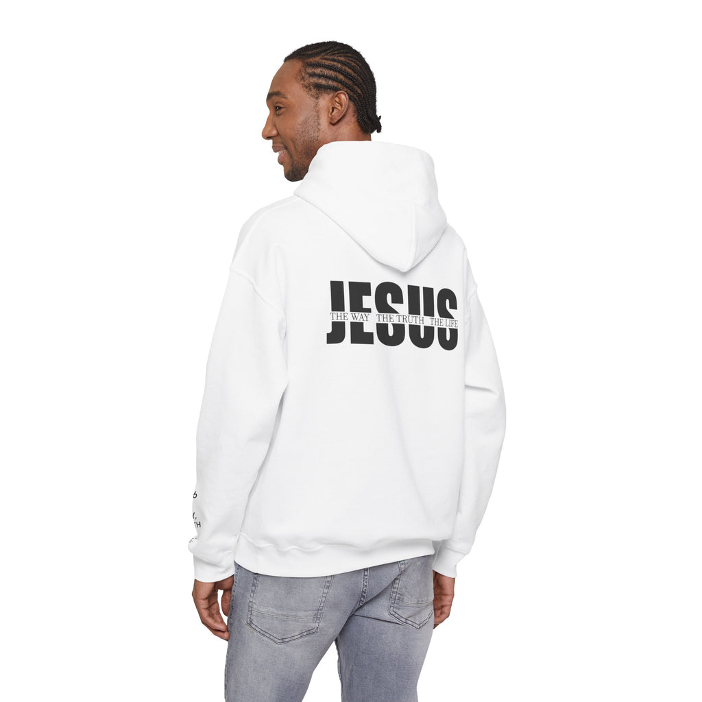 Men Hoodie - John 14:6 | JESUS THE WAY THE TRUTH THE LIFE