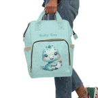 Boys Dinosaur Baby Diaper Backpack with "Psalm 139:14" Scripture
