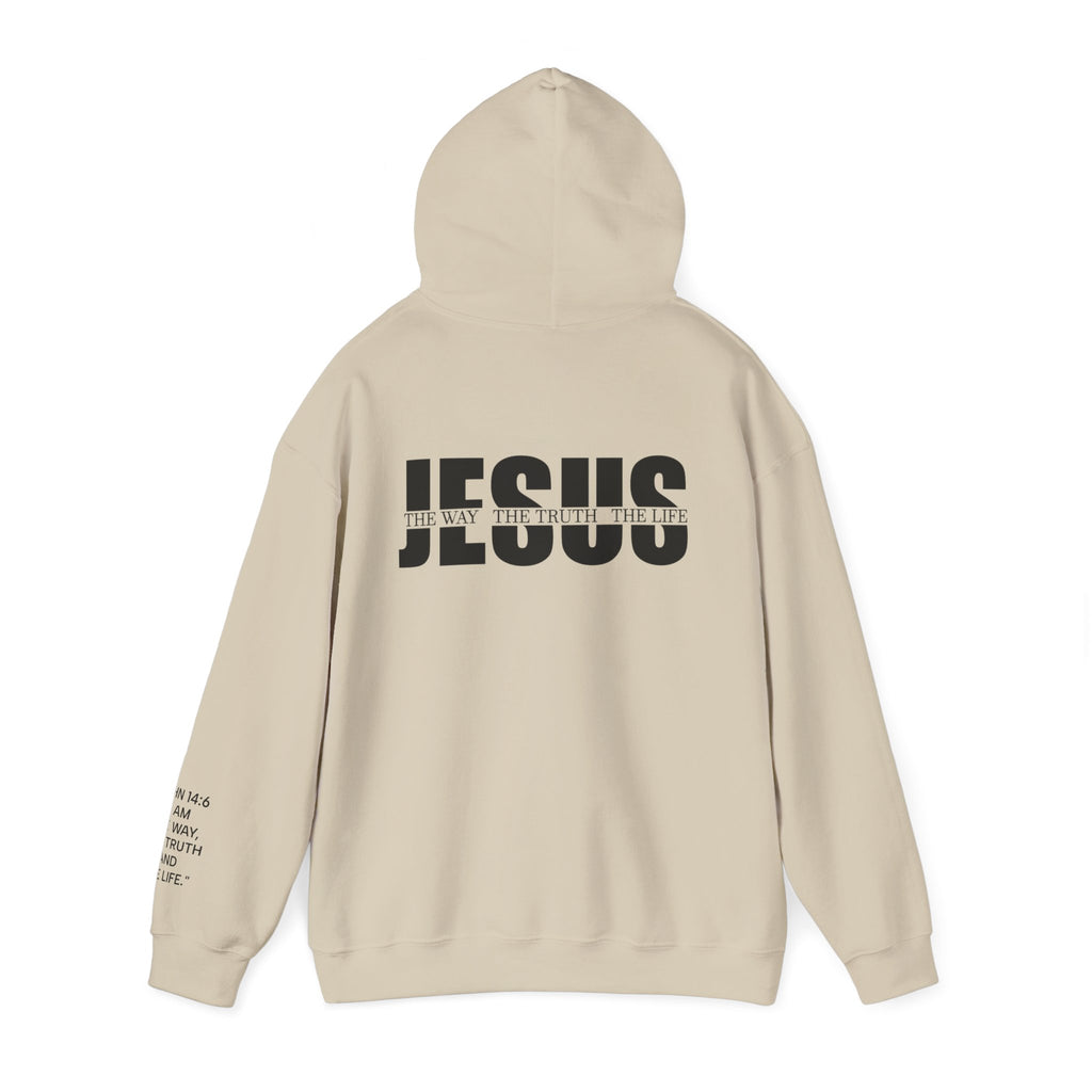 Men Hoodie - John 14:6 | JESUS THE WAY THE TRUTH THE LIFE