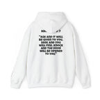 Men & Women Hoodies (Unisex) - Matthew 7:7 Cross Hoodie | Bible Verse Scripture