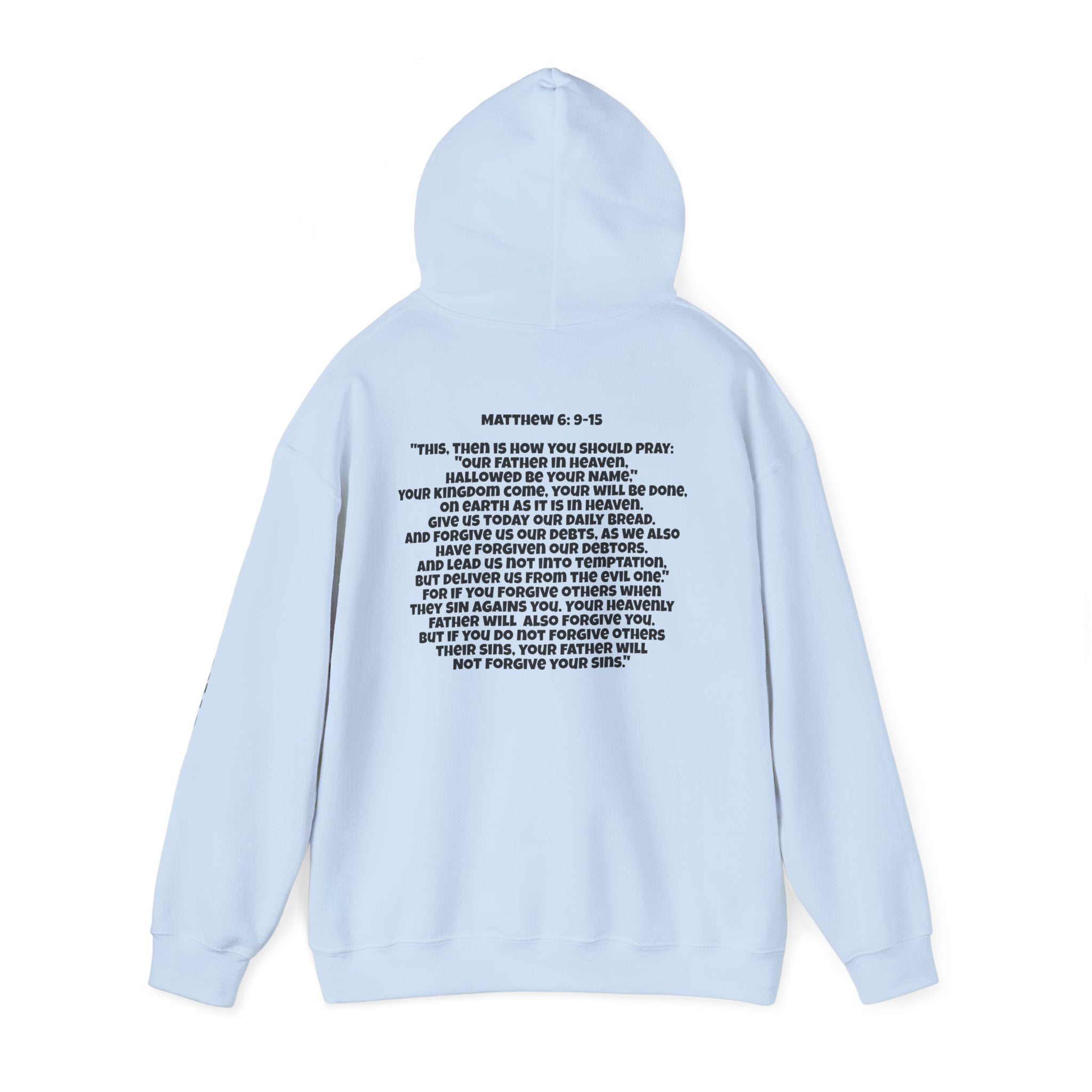 Men & Women Hoodie (Unisex) - Matthew 6: 9-15 Cross Hoodie | Bible Verse Scripture