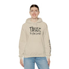Trust in the Lord Hoodie | Faith Christian Heart Sleeve Design