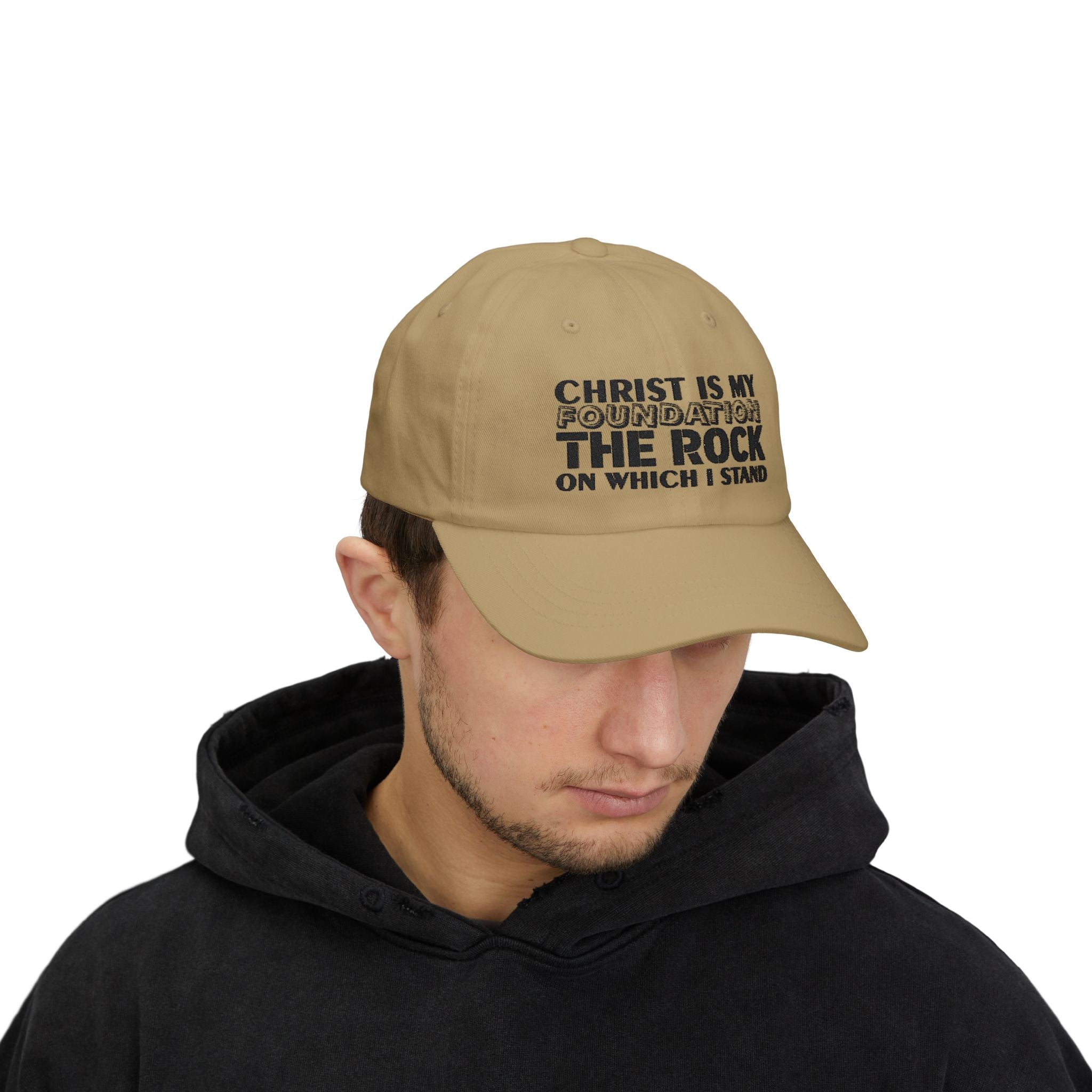 Men CAP | CHRIST IS MY FOUNDATION THE ROCK ON WHICH I STAND