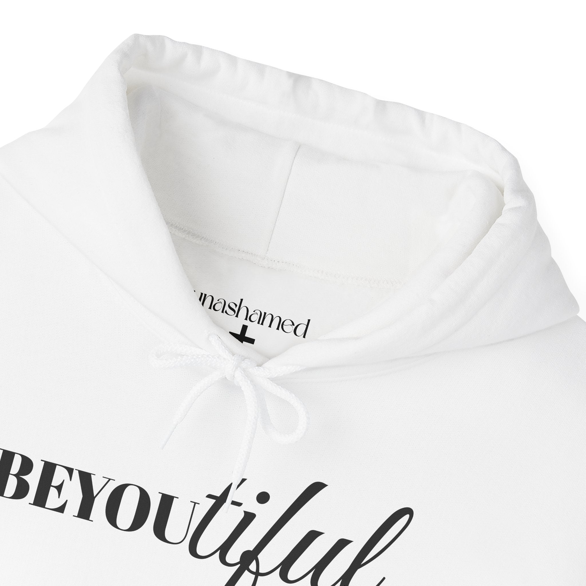 BEYOUtiful Hoodie | Faith Christian Heart Sleeve Design