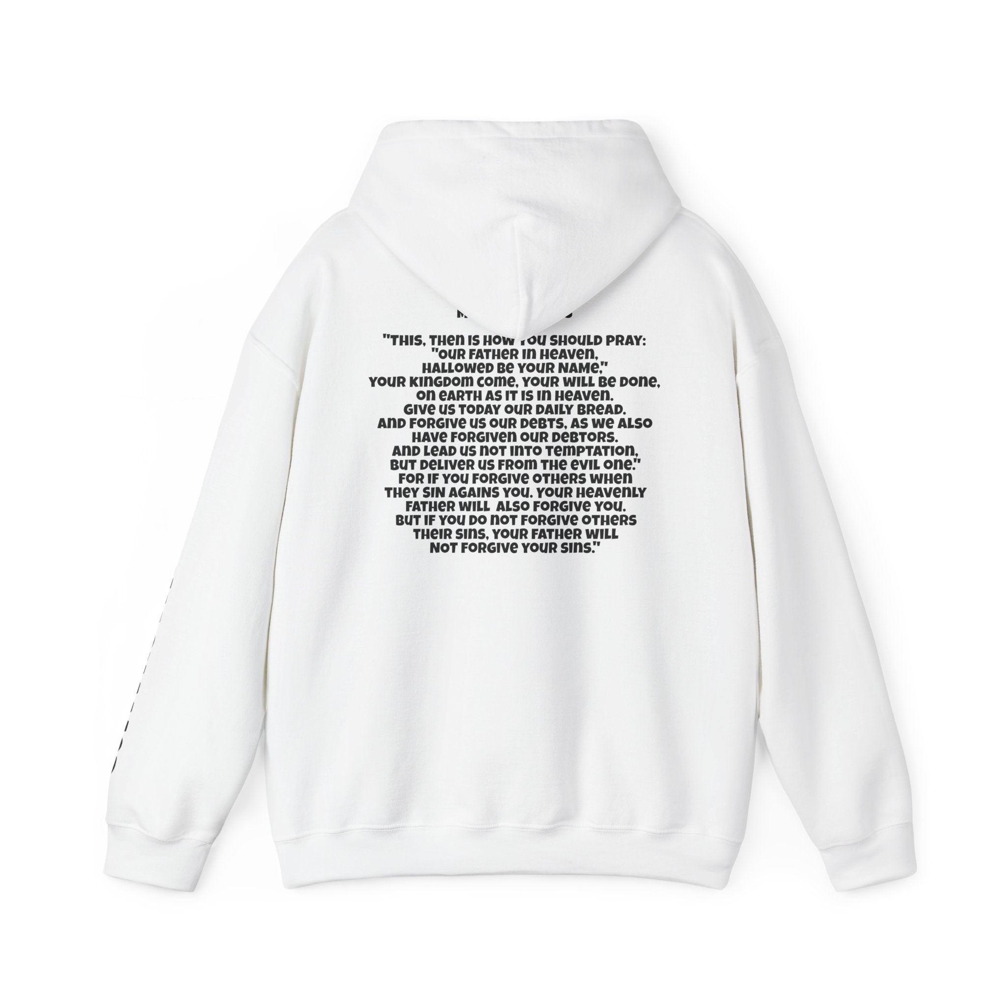 Men & Women Hoodie (Unisex) - Matthew 6: 9-15 Cross Hoodie | Bible Verse Scripture