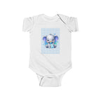 Boys Elephant Infant Bodysuit  with "Psalm 139:14" Scripture