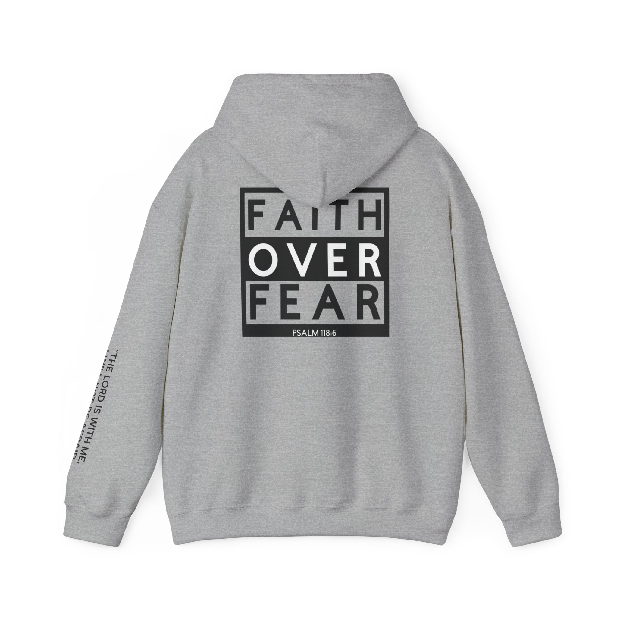 Men Hoodie - Psalm 118:6 | FAITH OVER FEAR