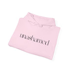 Men & Women Hoodies (Unisex) - I am UNASHAMED black font