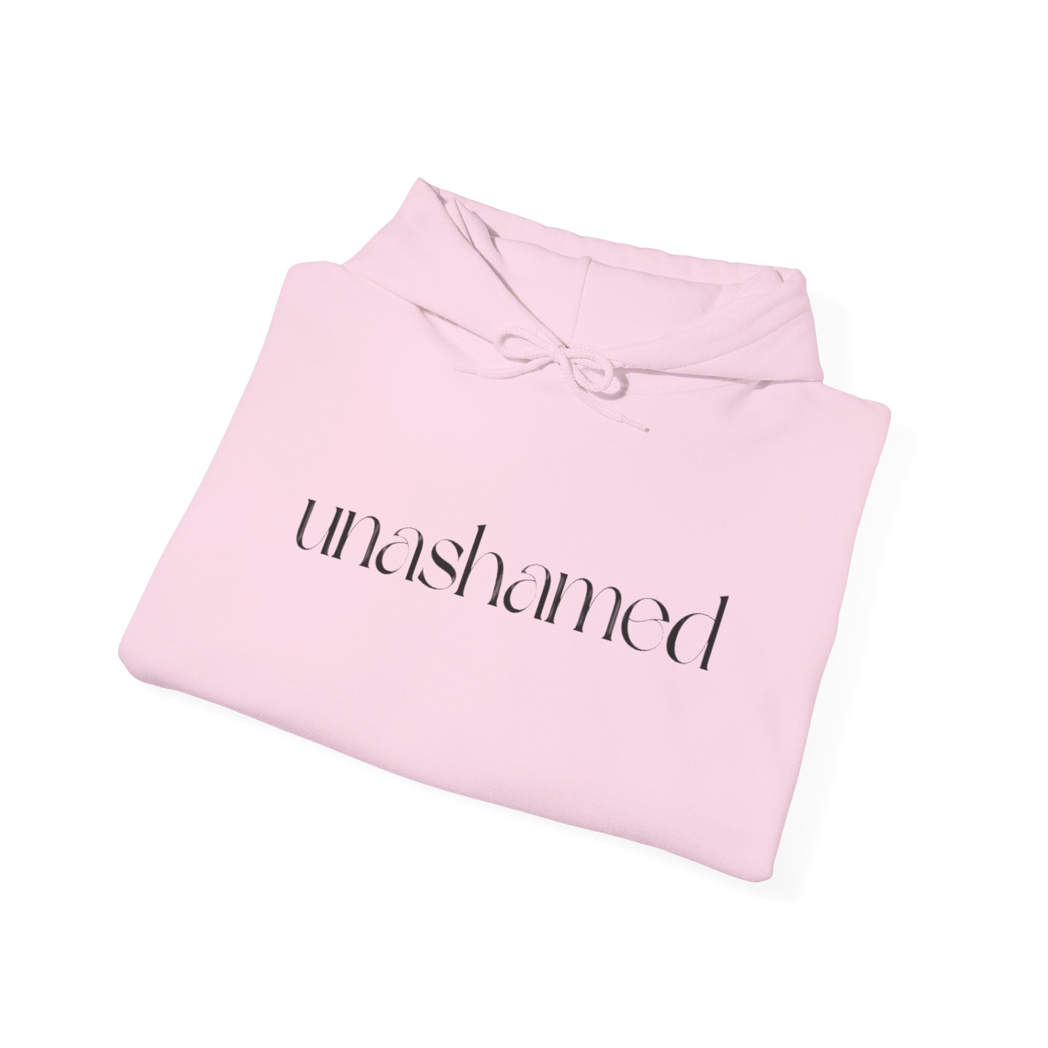 Men & Women Hoodies (Unisex) - I am UNASHAMED black font
