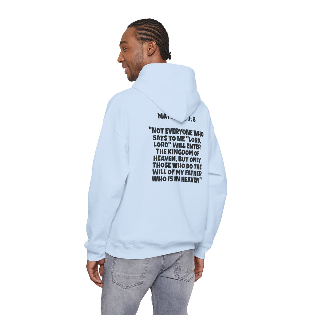 Men & Women Hoodies (Unisex) - Matthew 7: 8 Cross Hoodie | Bible Verse Scripture