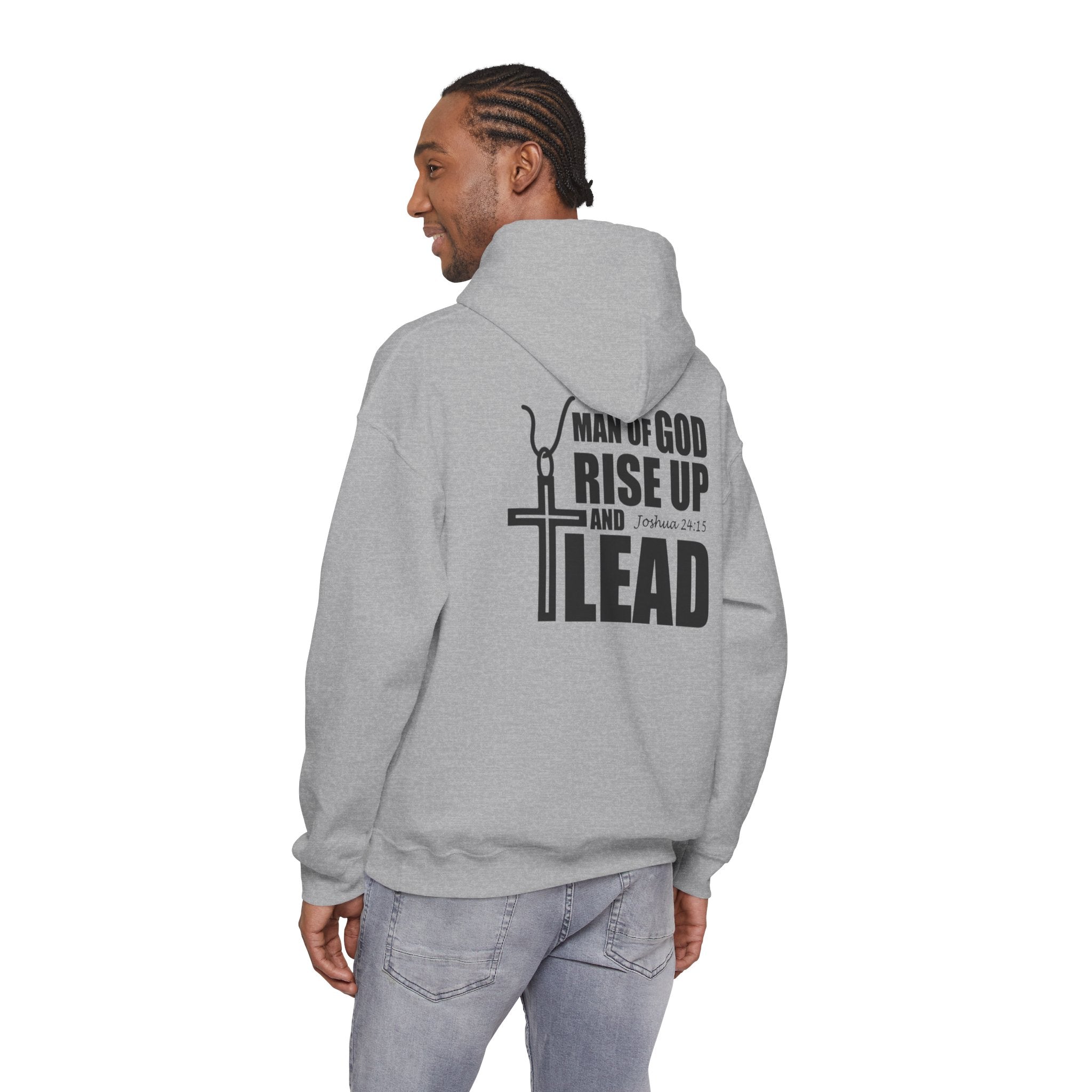 Men Hoodie - Josua 24:15 | MAN OF GOD RISE UP AND LEAD