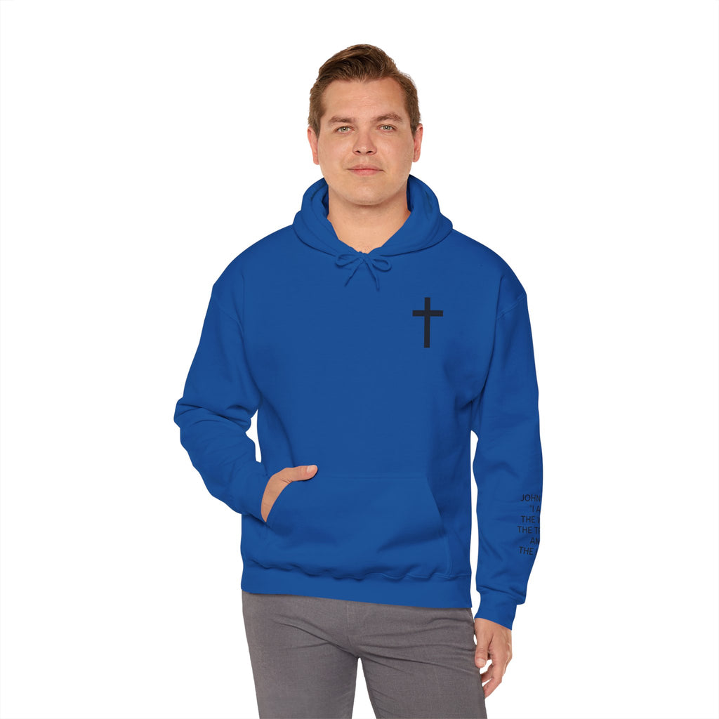 Men Hoodie - John 14:6 | JESUS THE WAY THE TRUTH THE LIFE