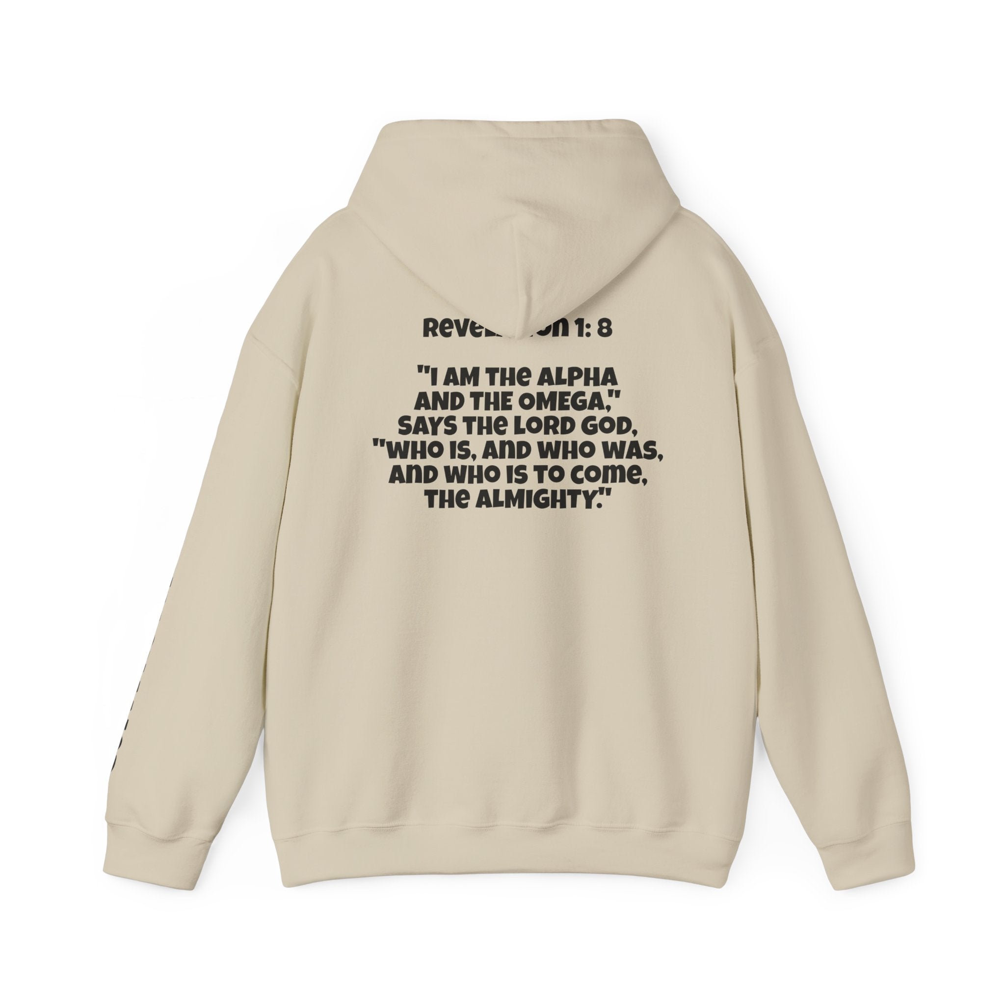 Men & Women Hoodie (Unisex) - Revolation 1: 8 Cross Hoodie | Bible Verse Scripture