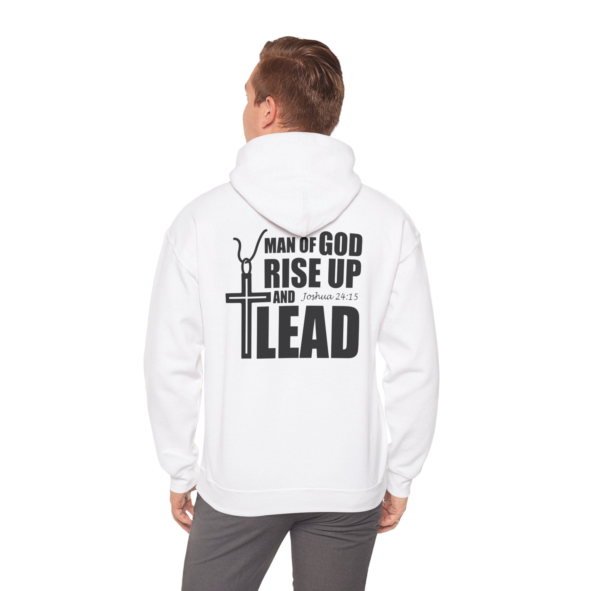 Men Hoodie - Josua 24:15 | MAN OF GOD RISE UP AND LEAD