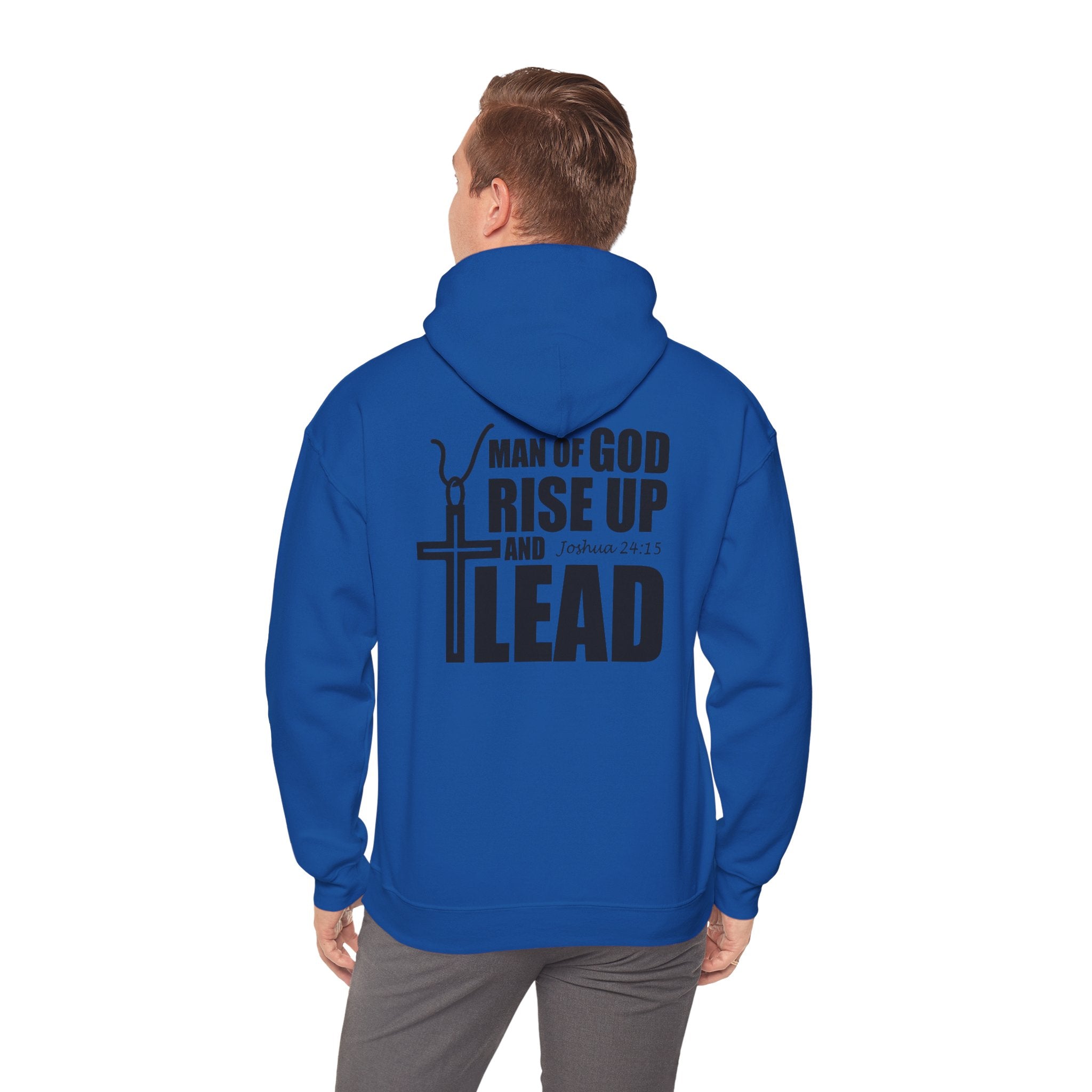 Men Hoodie - Josua 24:15 | MAN OF GOD RISE UP AND LEAD