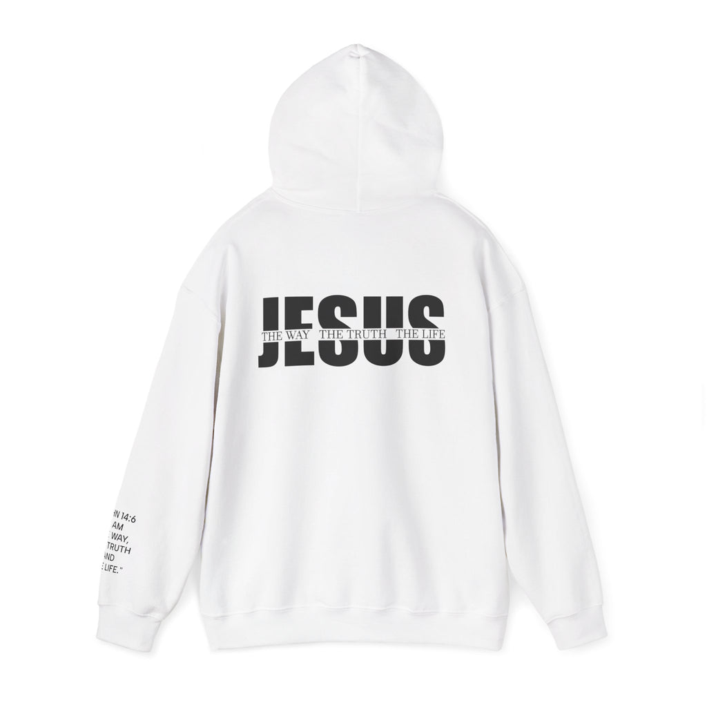 Men Hoodie - John 14:6 | JESUS THE WAY THE TRUTH THE LIFE