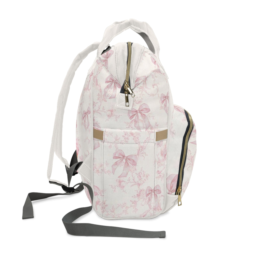 Girls Bunny Baby Diaper Backpack with "Psalm 46:5" for Scripture