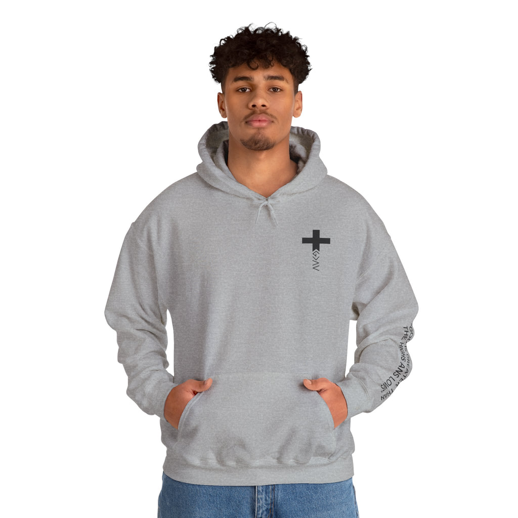 Men Hoodie - Romans 8:39 | GOD IS GREATER THAN MY HIGHS AND MY LOWS