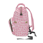 Girls Safari Baby Diaper Backpack with "Psalm 46:5" Scripture