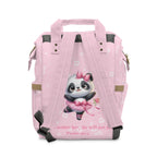 Girls Panda Baby Diaper Backpack with "Psalm 46:5" Scripture