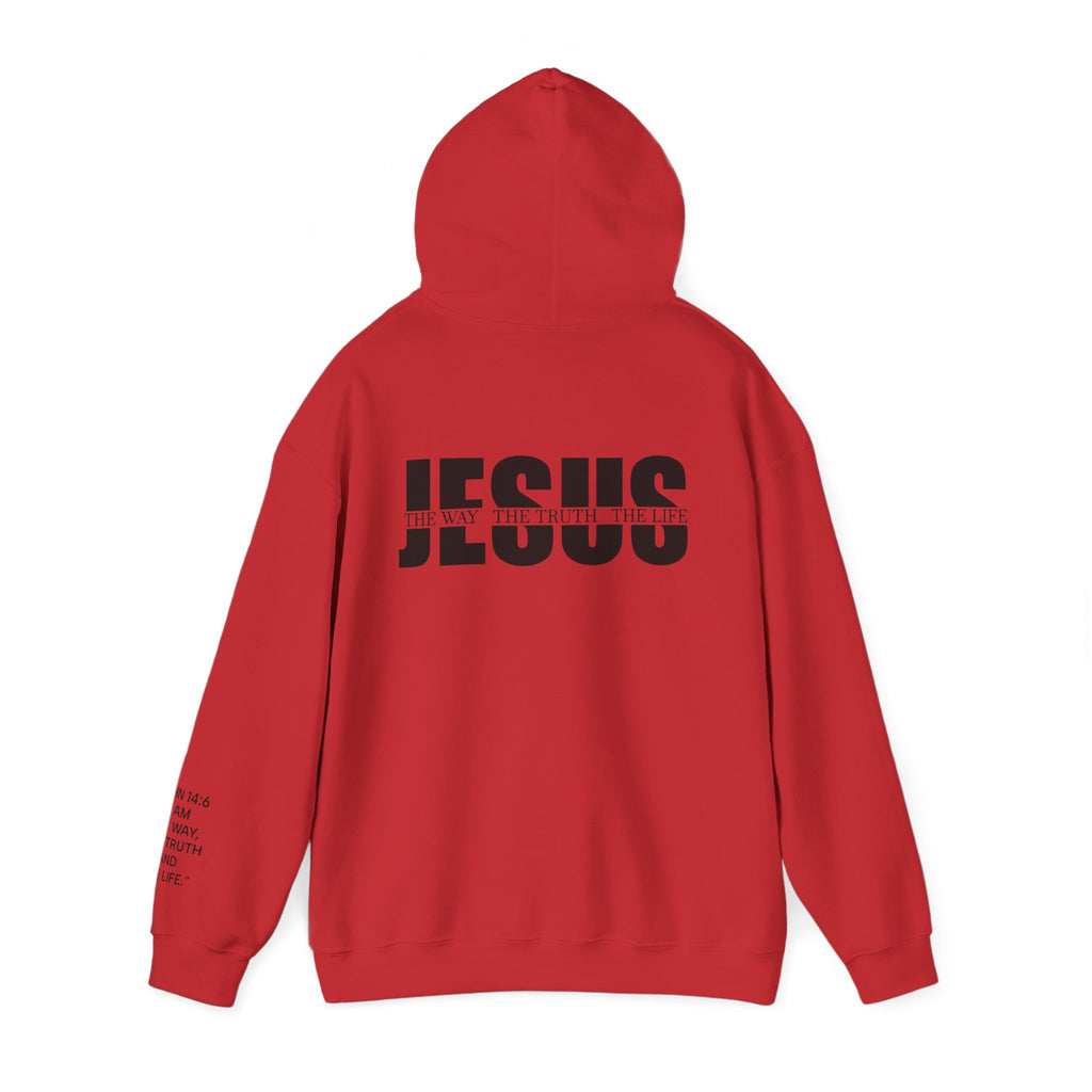 Men Hoodie - John 14:6 | JESUS THE WAY THE TRUTH THE LIFE