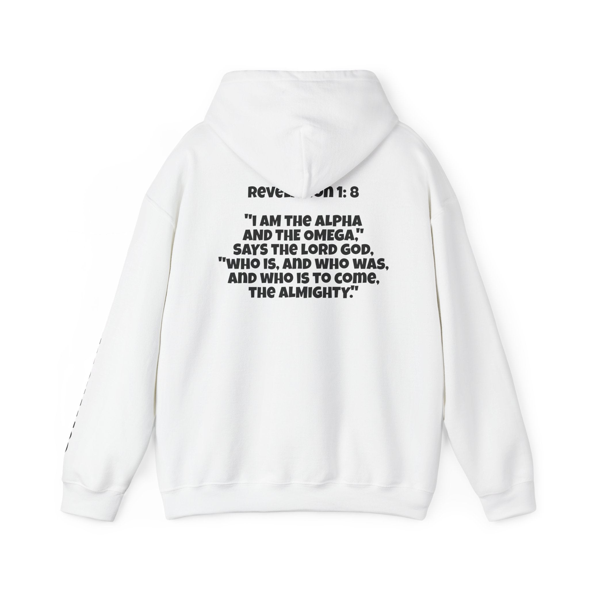 Men & Women Hoodie (Unisex) - Revolation 1: 8 Cross Hoodie | Bible Verse Scripture