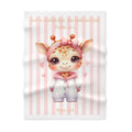 Girls Giraffe Baby Blanket with "Psalm 46:5" Scripture