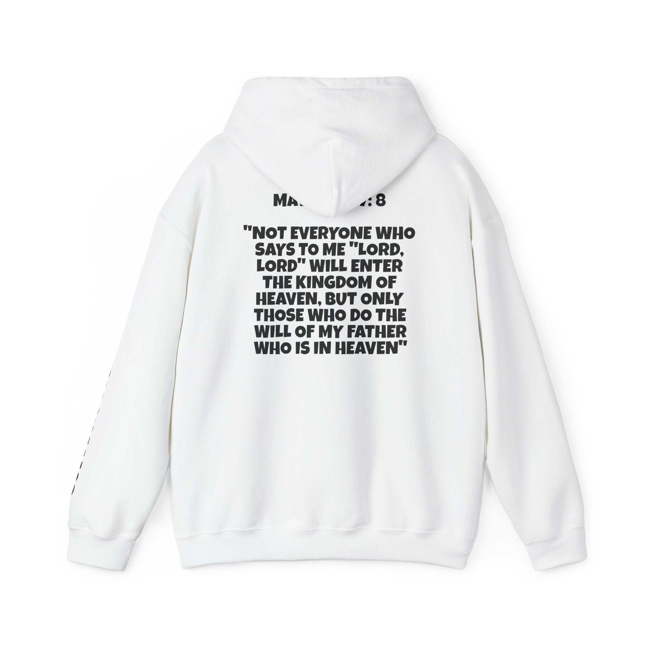 Men & Women Hoodies (Unisex) - Matthew 7: 8 Cross Hoodie | Bible Verse Scripture