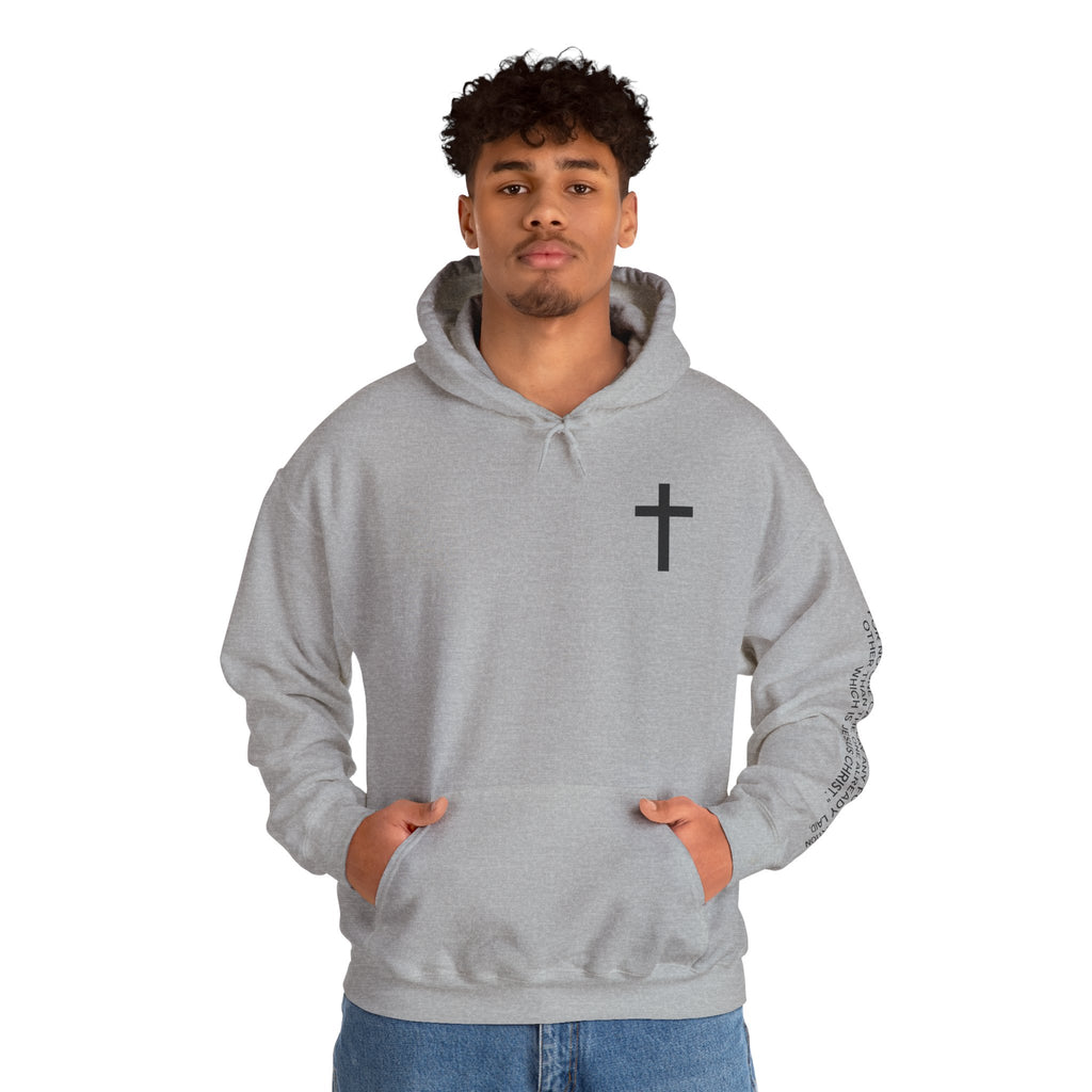 Men Hoodie - 1 Corinthians 3:11 | CHRIST IS MY FOUNDATION