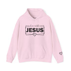 Love like Jesus Hoodie | Faith Christian Heart Sleeve Design