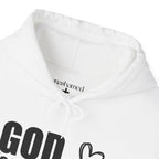God is Within Her Hoodie | Faith Christian Heart Sleeve Design