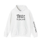 Trust in the Lord Hoodie | Faith Christian Heart Sleeve Design