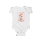 Girls Bunny Infant Bodysuit with "Psalm 46:5" Scripture