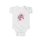 Girls Turtle Infant Bodysuit with "Psalm 46:5" Scripture