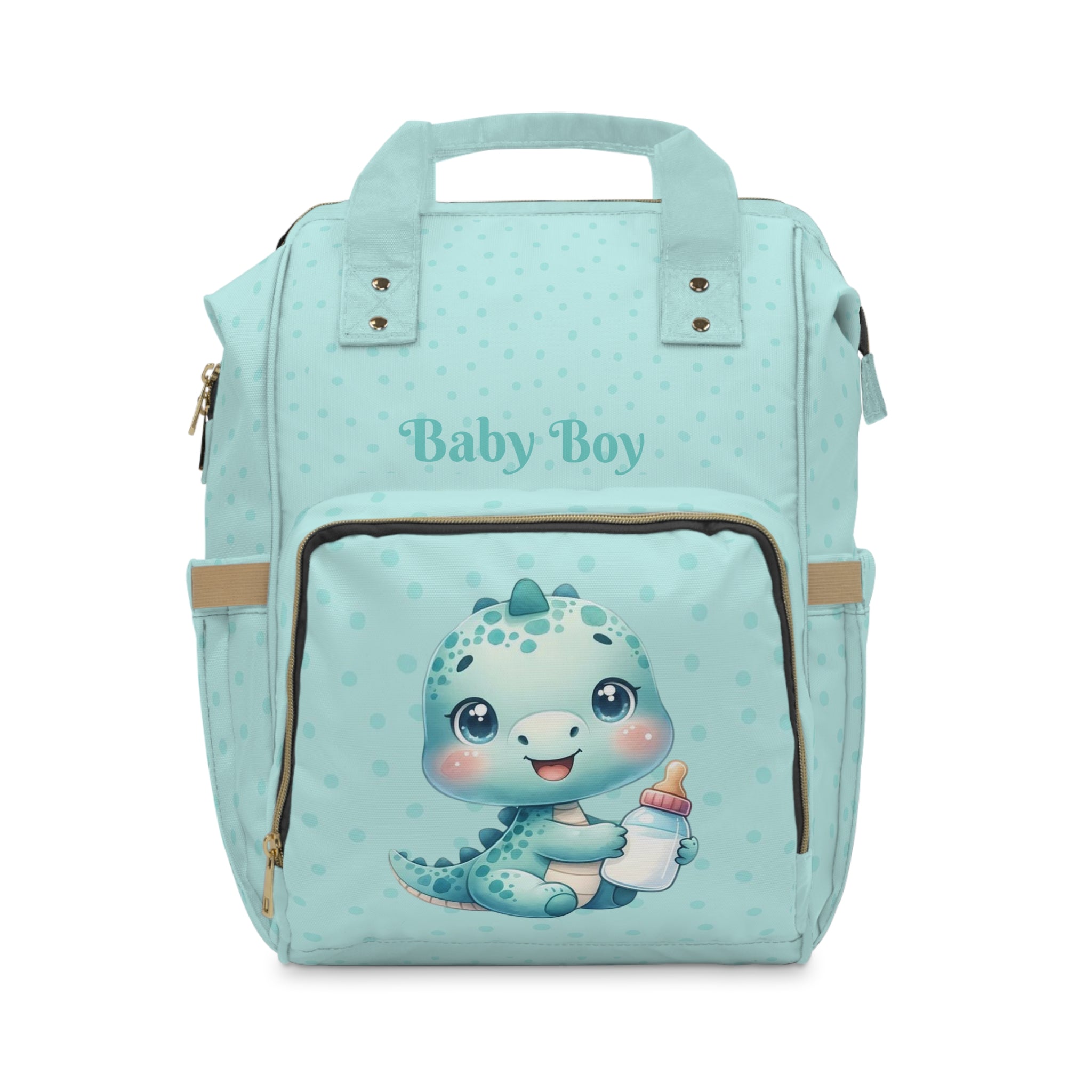 Boys Dinosaur Baby Diaper Backpack with "Psalm 139:14" Scripture