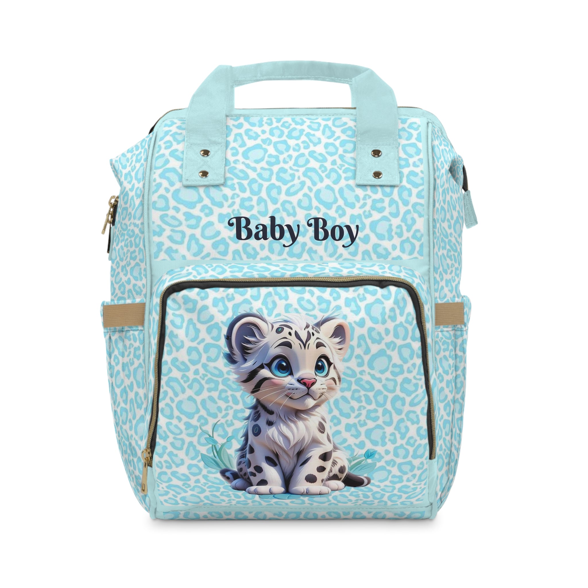 Boys Leopard Baby Diaper Backpack with "Psalm 139:14" Scripture