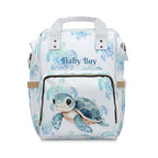 Boys Turtle Baby Diaper Backpack with "Psalm 139:14" Scripture